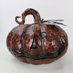 Fall Pumpkin Jack O Lantern Halloween Resin Decoration Thanksgiving Centerpiece